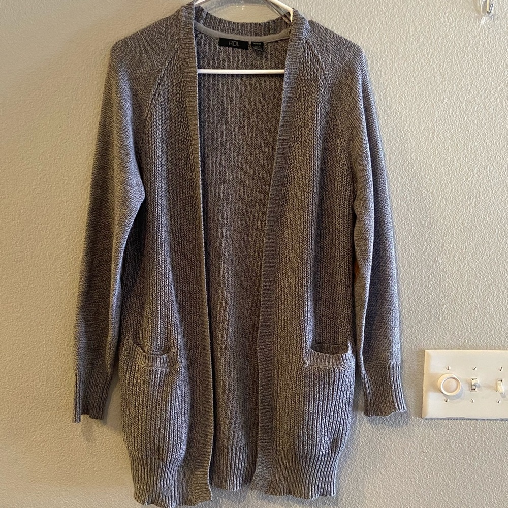 RDI Gray Open front Cardigan
